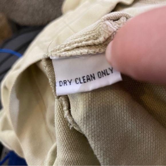 Vintage 90s Tommy Bahama Silk Blend Pique V-Neck Short Sleeve Sand S - Picture 3 of 4